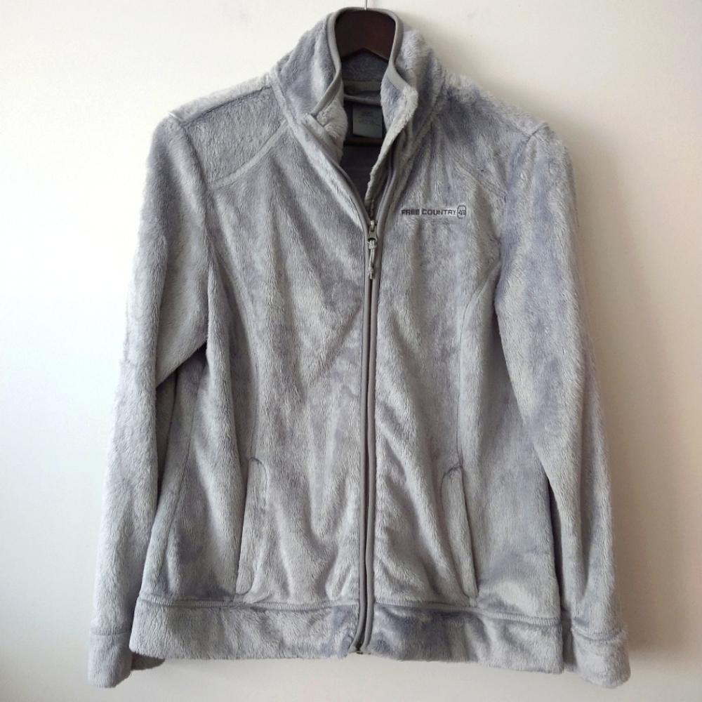 Free Country Ladies Medium Gray Zip Jacket